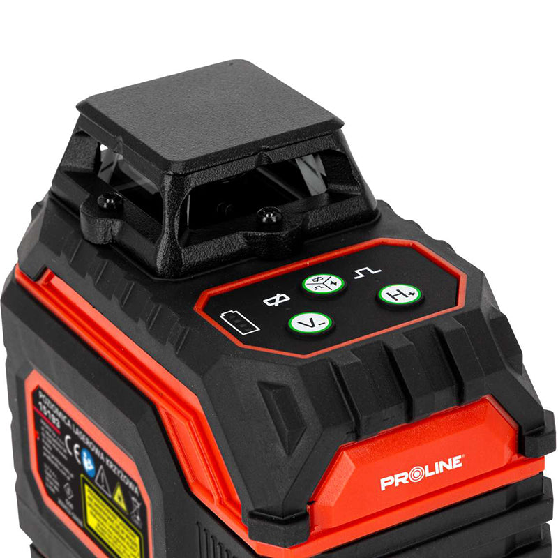 Nivela laser autonivelantă 4D, fascicul verde 25 m, IP54, PROLINE 15193