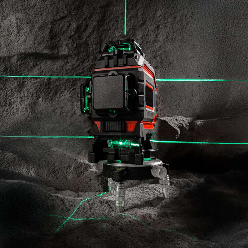 Nivela laser autonivelantă 4D, fascicul verde 25 m, IP54, PROLINE 15193