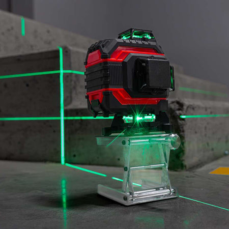 Nivela laser autonivelantă 4D, fascicul verde 25 m, IP54, PROLINE 15193