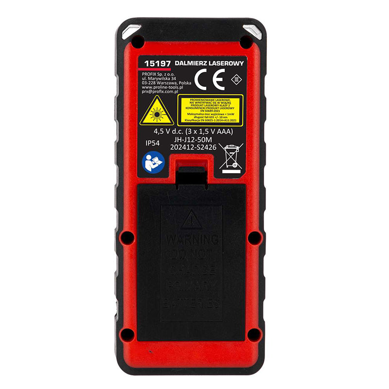 Telemetru laser multifunctional PROLINE cu afisaj iluminat si memorie 99 masuratori, cod furnizor