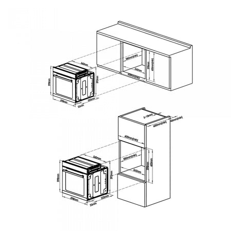 Cuptor Incorporabil Samus , 75 L, 2800 W, 9 Functii De Preparare