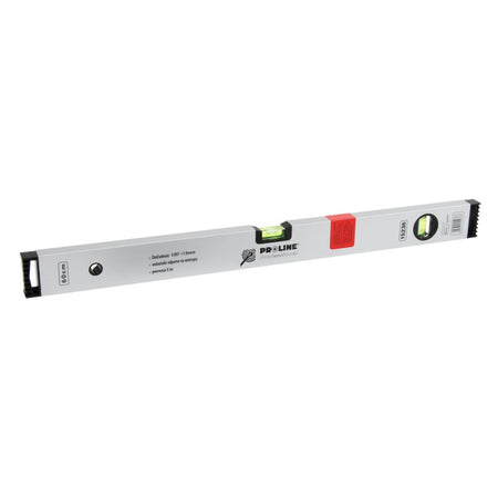 Nivelă 2 bule PROLINE, profil aluminiu, acuratețe 0,057°, 2 fiole durabile