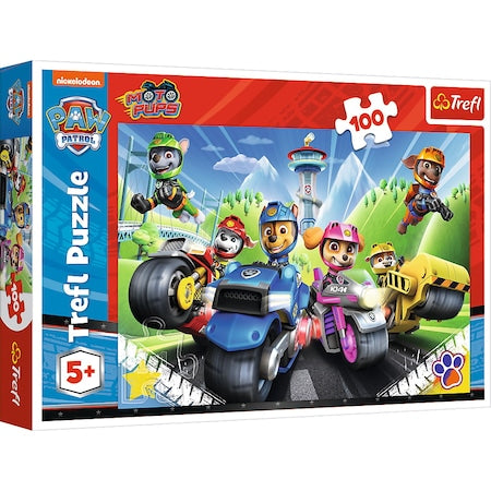 Puzzle Trefl 100 Piese Patrula Catelusilor Catelusii Pe Motociclete
