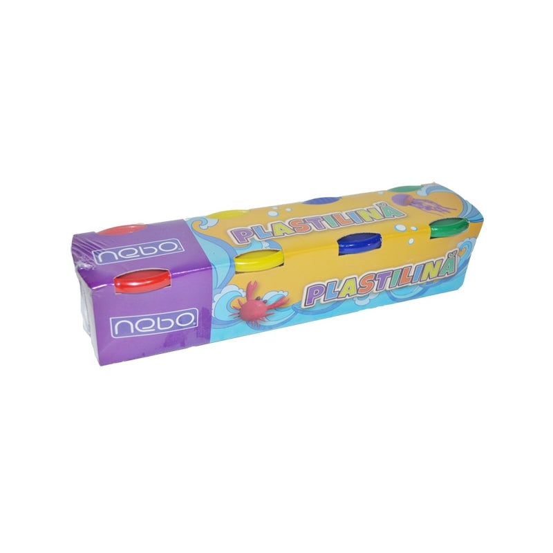 Plastilina Modelaj, 4 Culori, 100g 16792 Nebo