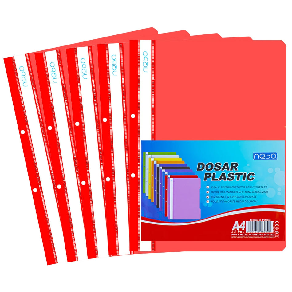 Dosar Plastic A4, Rosu