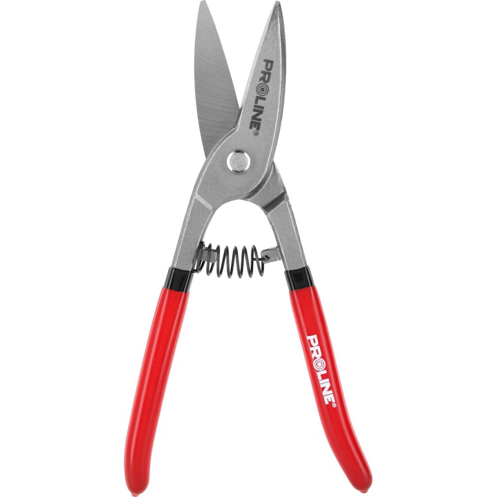 Foarfecă tablă cu arc, cioc drept, 250 mm, pentru 1,2 mm, PROLINE 17372