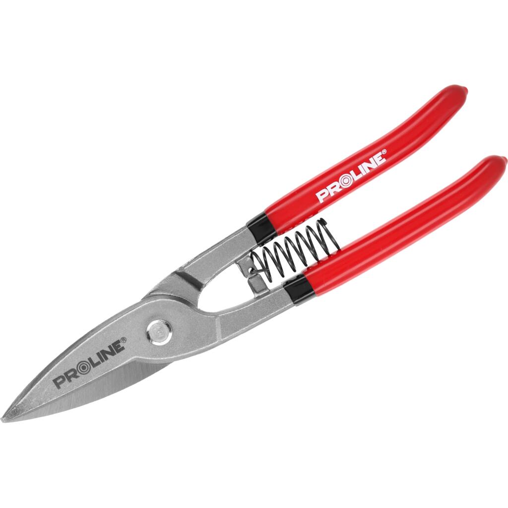 Foarfecă tablă cu arc, cioc drept, 250 mm, pentru 1,2 mm, PROLINE 17372