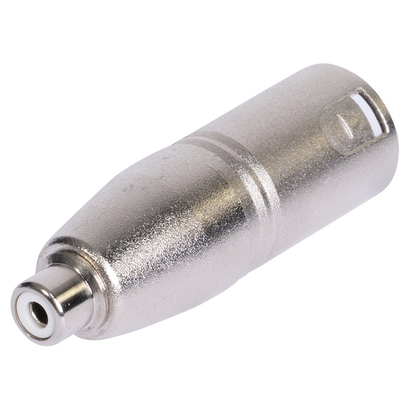 Adaptor XLR tata - RCA mama metal, robust, pentru audio BST 18-5580