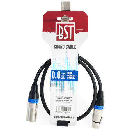 Cablu profesional XLR tata la XLR mama 0.6 m BST 18-5590