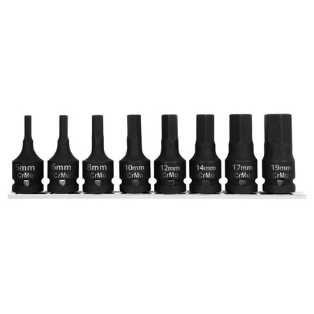 Trusă tubulare impact cu vârf hexagonal 5-19 mm, 8 piese, PROLINE 18491
