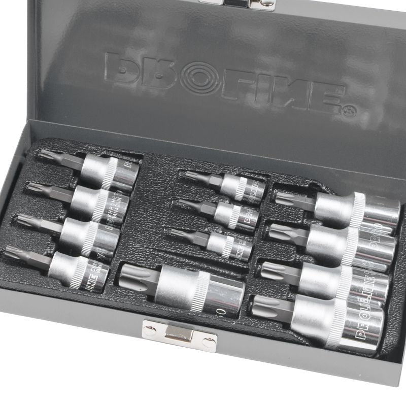 Trusă varfuri Torx T8-T60 cu adaptoare 12 piese PROLINE 18712
