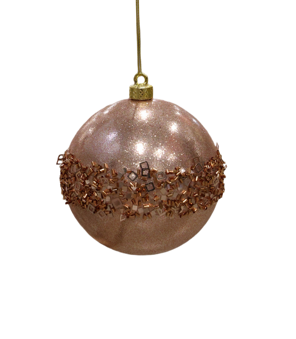 Glob Roz 10 Cm Pl Cu Paiete Aurii 11016pk10 Xmas