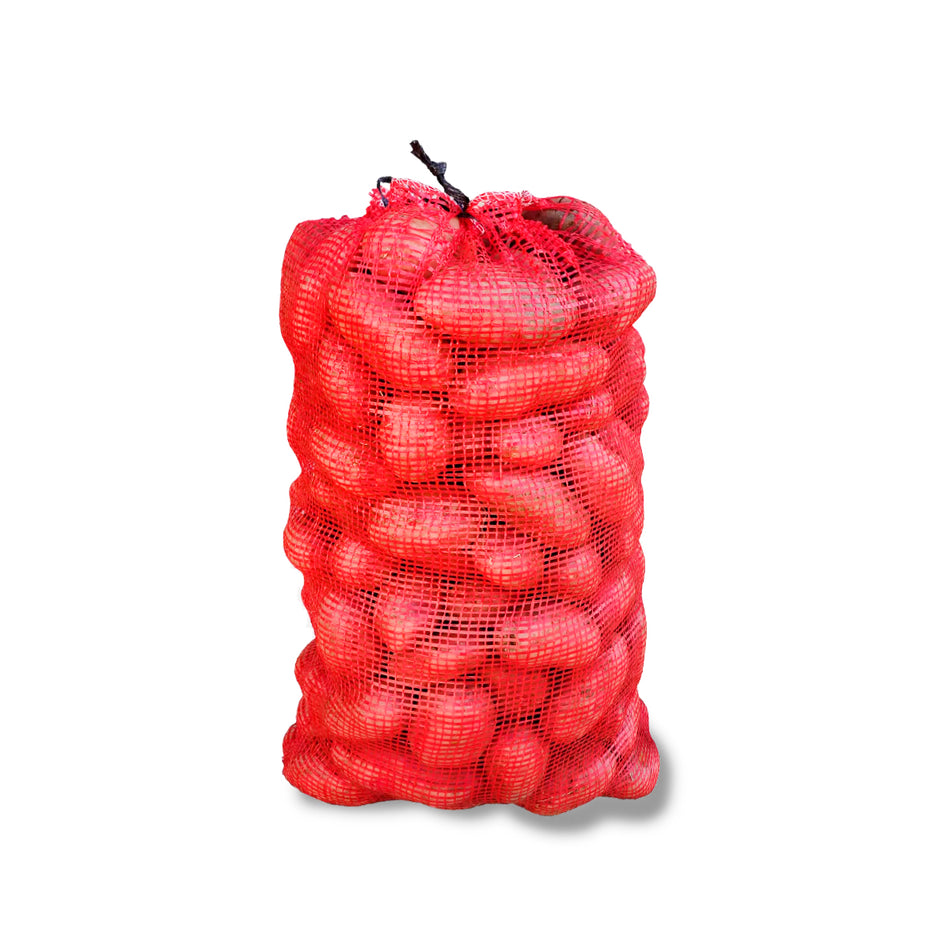 Sac Plasa 600x400mm Tip Raschel Pentru Legume 20kg Rosu
