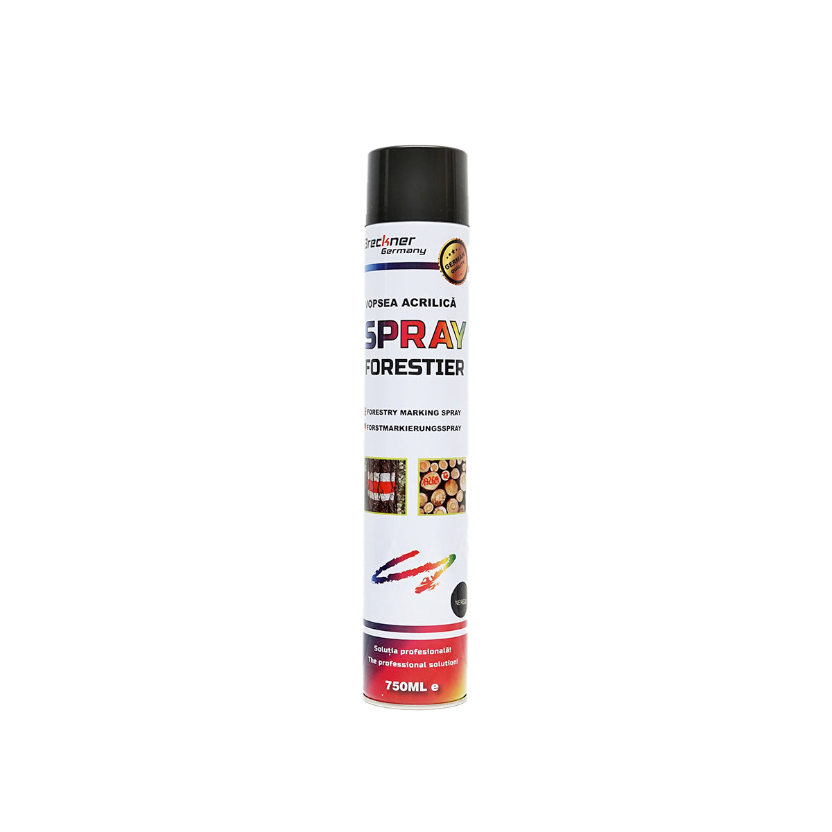 Vopsea Spray Marcaj Forestier Negru 750ml Breckner Germany
