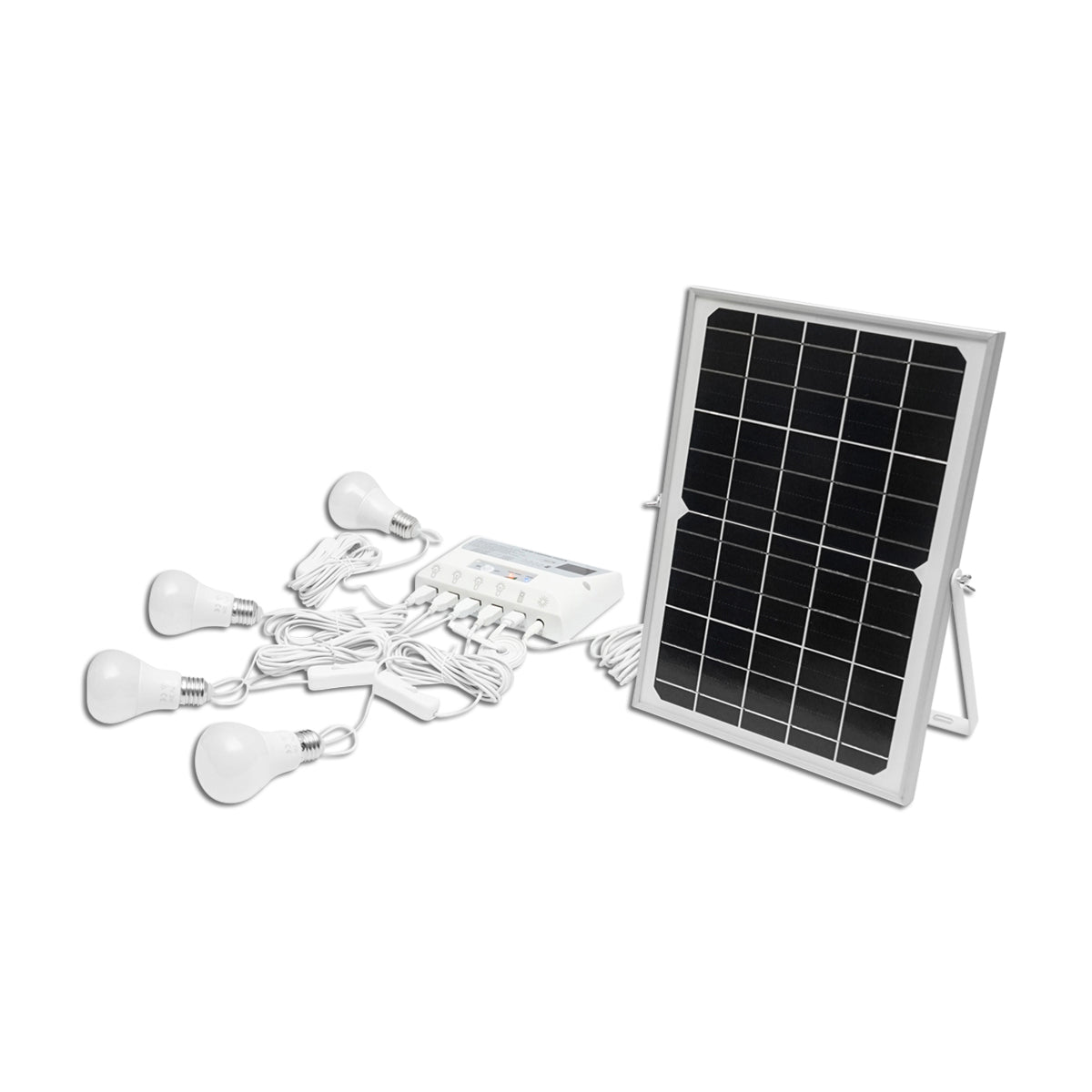 Sistem Iluminat Cu Panou Solar 9v/12w 4 Becuri