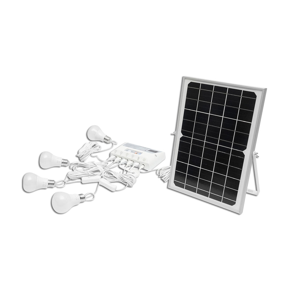 Sistem Iluminat Cu Panou Solar 9v/12w 4 Becuri