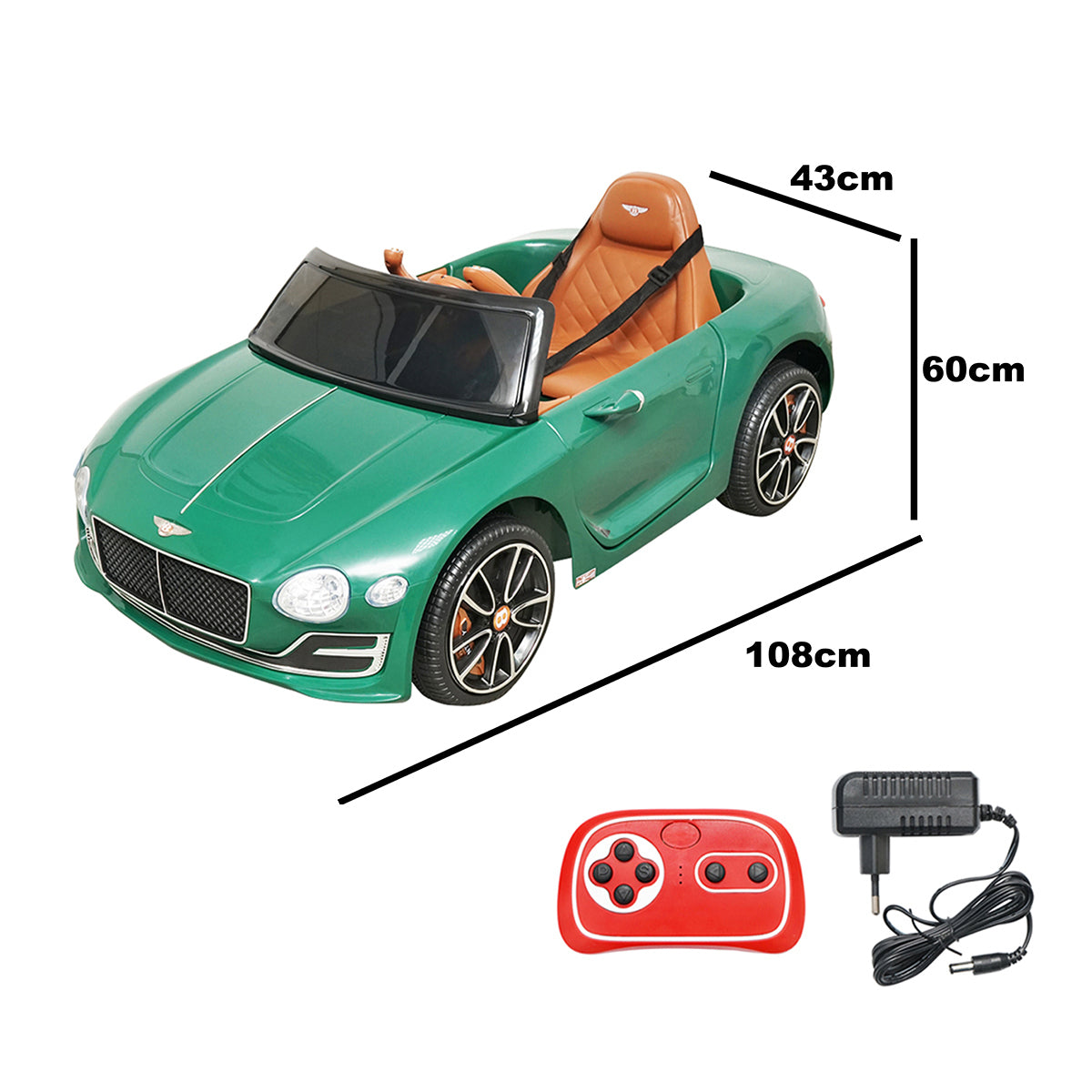 Mașinuță electrică cu acumulator și telecomandă Bentley verde 6V/7Ah JE1166 DISLF29V