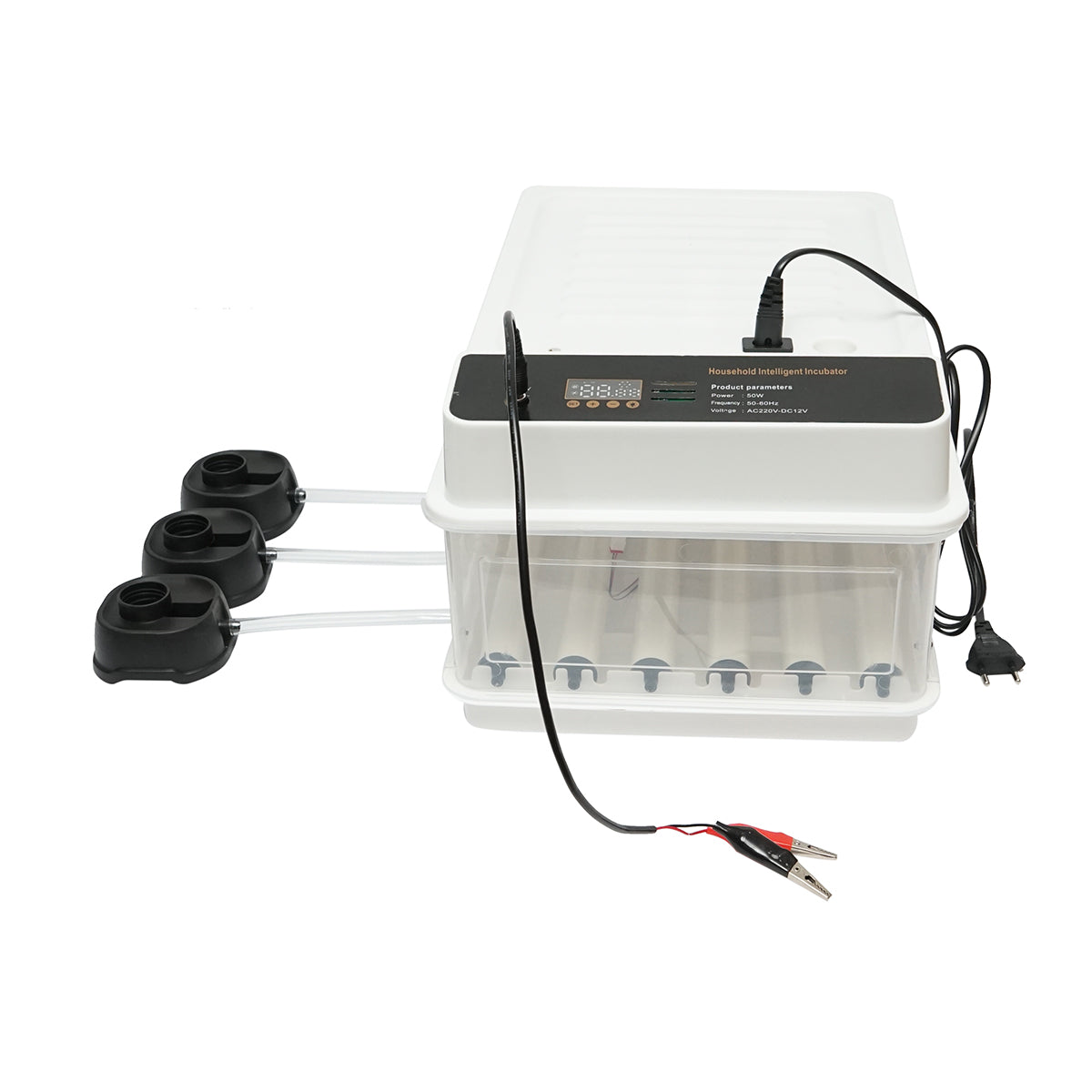 Incubator Automat 30 Oua 50w, 12v-220v, Rotire Automata, Afisaj Electronic
