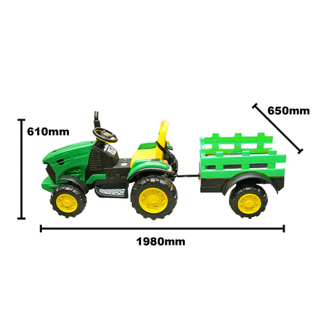 Jucarie - Tractor Cu Remorca (verde)