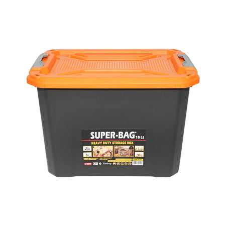 Lada Depozitare Heavy Duty 18l Cu Capac, Portocalie 385x295x260mm B G
