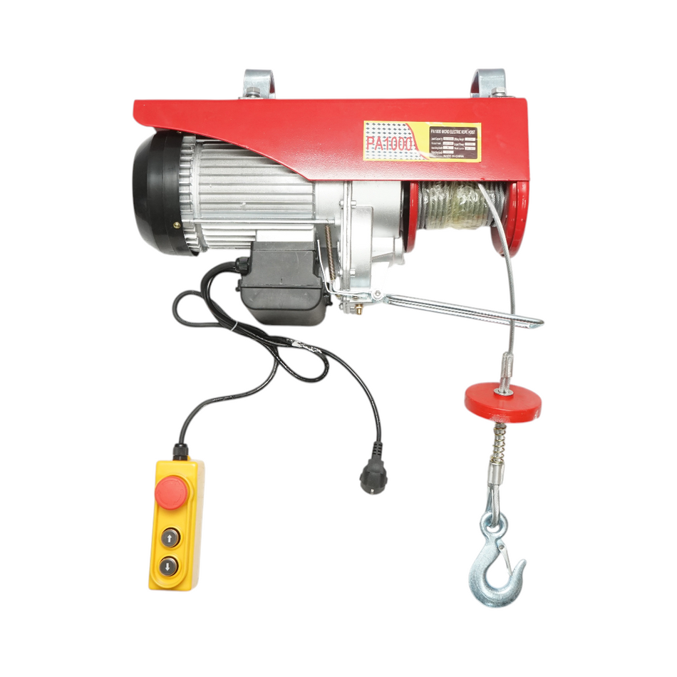 Palan electric/macara 220V/50Hz 1600W, sarcina maxima 500/1000Kg, viteza de ridicare 4-8m/min, inaltime de ridicare 6-12m, protectie IP40