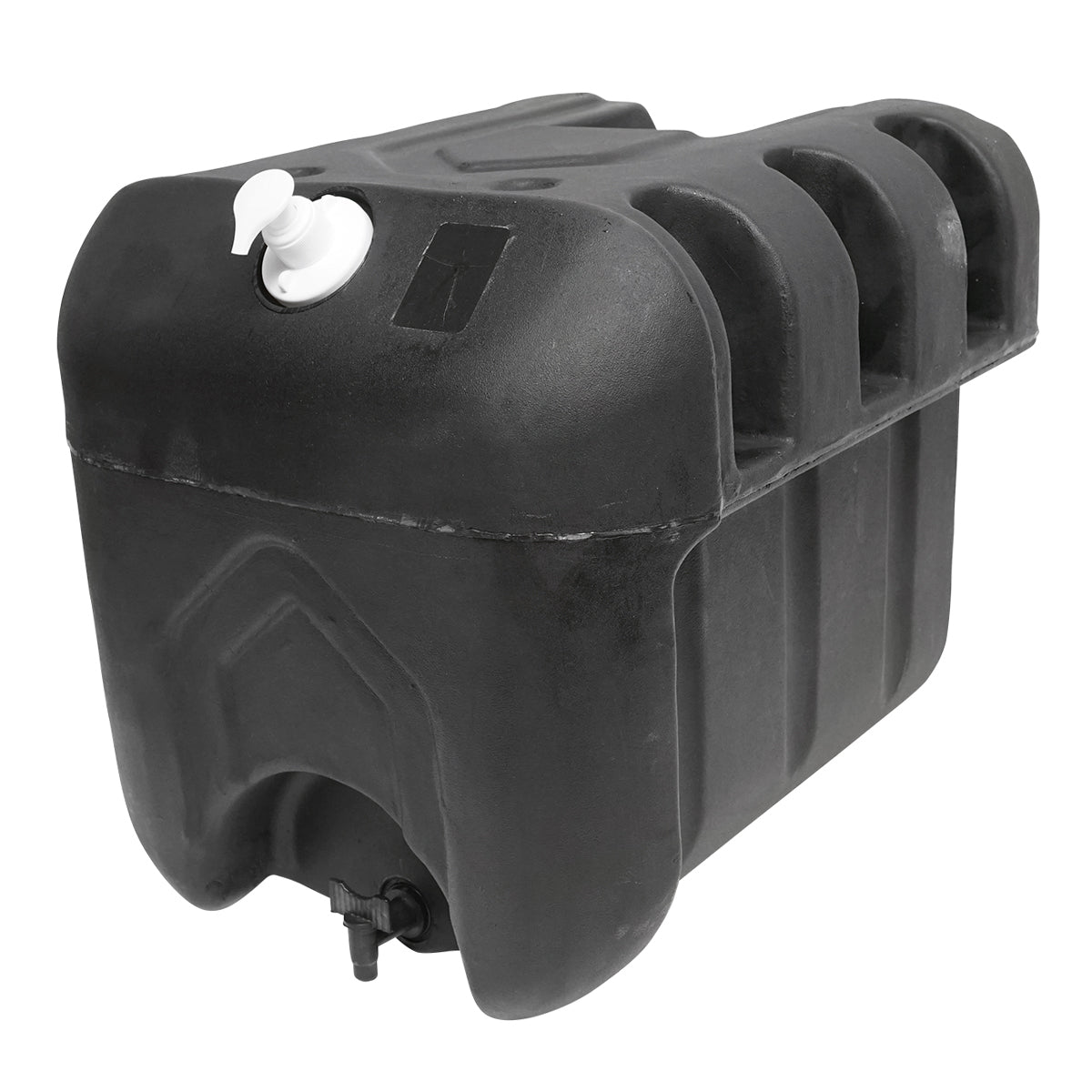 Rezervor apă 50 L cu robinet și dozator de săpun 250 ml plastic negru 420 × 440 × 400 mm DISCK31