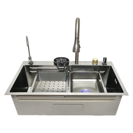 Chiuveta Bucatarie Multifunctionala Cu Doua Baterii 75x46x23.5cm