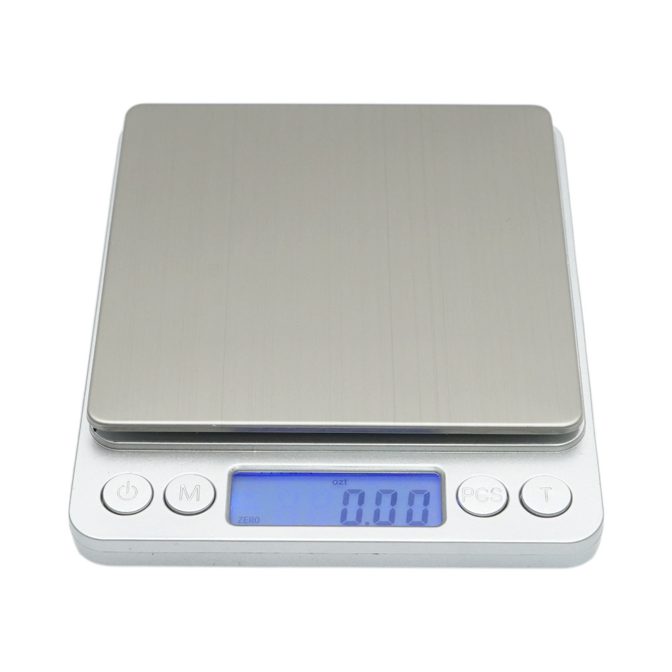 Cântar electronic digital de bucătărie de 3 kg cu platformă din inox și funcție TARA BK78298