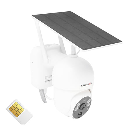 Camera Supraveghere Rotativa Cu Panou Solar 3.5w,4 G 1080p Hd Ls Vision