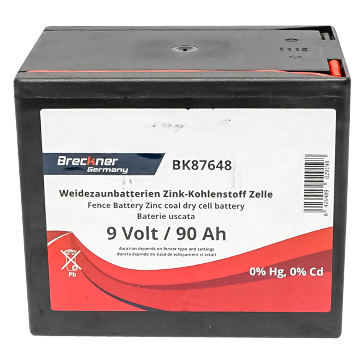 Baterie Uscata (nereincarcabila) 9v 90ah Pentru Gard Electric