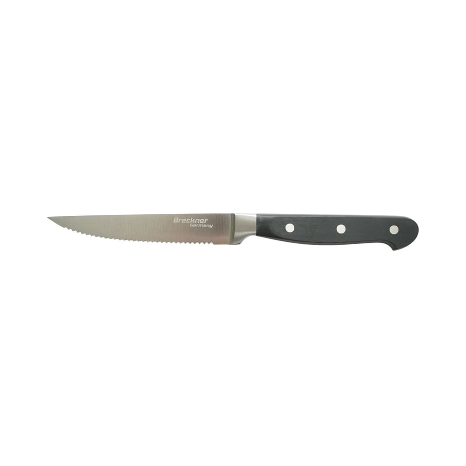 Cuțit pentru steak cu lamă zimțată de 11 cm din oțel 5Cr15MoV și mâner ABS Breckner Germany AAA415