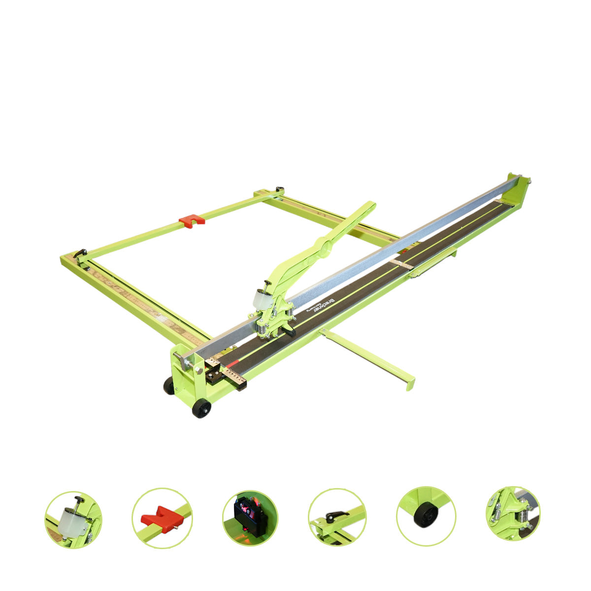 Mașină profesională de tăiat gresie și faianță 1600 mm, ghidaj cu rulmenți, rezervor ulei, laser Breckner Germany BK80426