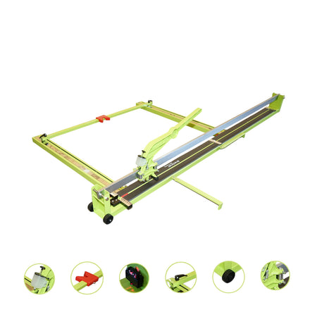 Mașină profesională de tăiat gresie și faianță 1600 mm, ghidaj cu rulmenți, rezervor ulei, laser Breckner Germany BK80426