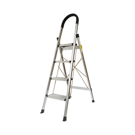 Scara Aluminiu Pliabila, 4 Trepte Antiderapante, Inaltime 143cm,150kg