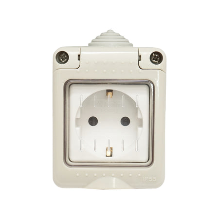 Priza Schuko Simpla Cu Impantare Si Protectie Ip 55, 16 A 250v