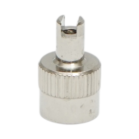 Capăcel valvă metalic cu cap de șurubelniță, filet 7 mm BK80211
