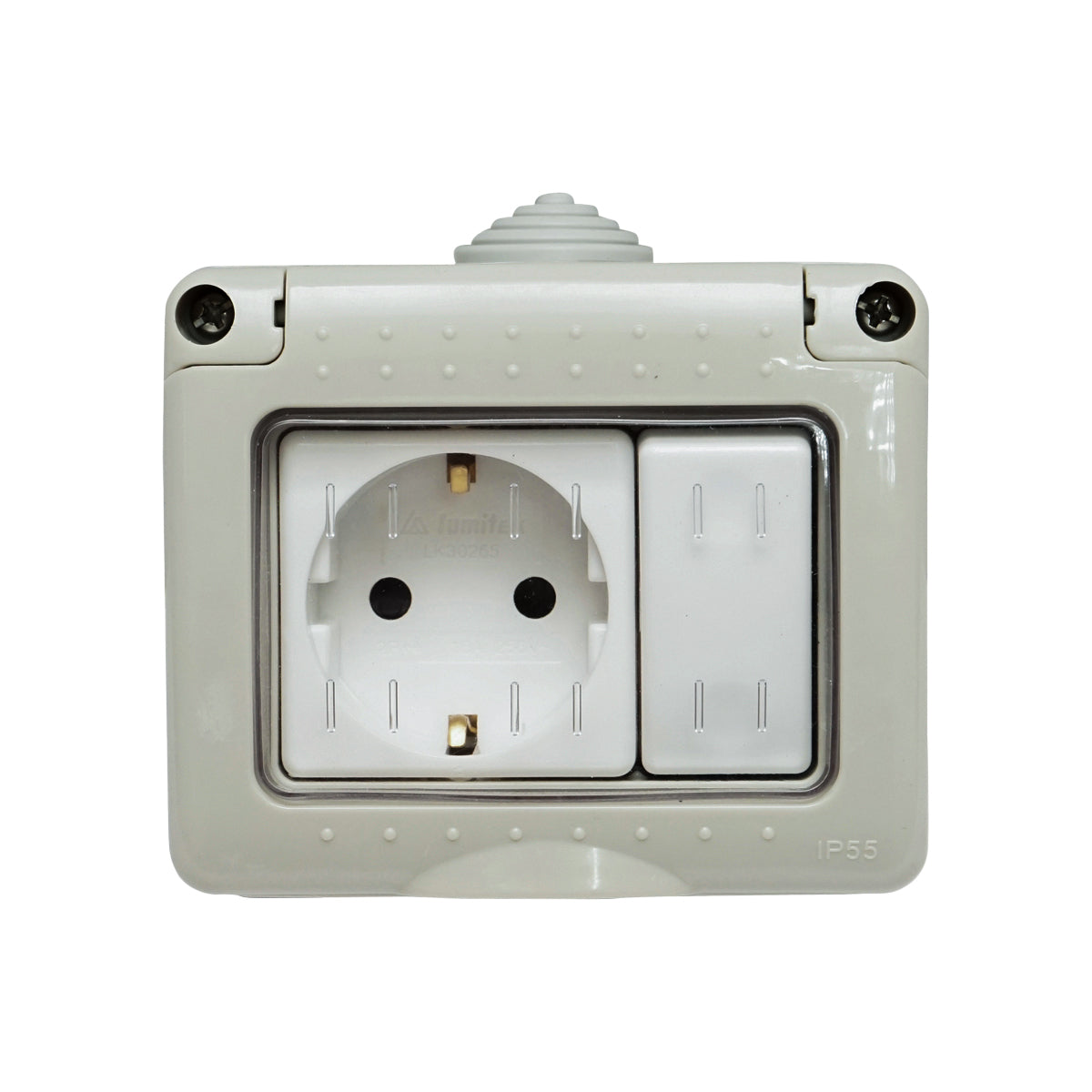 Priza Schuko Simpla Aplicata,16a, 250vsi Intrerupator 10 Ax,250v Ip 55