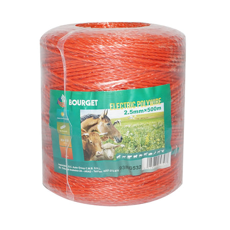 Rola Fir Portocalie Fi 2.5mm 3x0.15mm Ss, 500m Gard Electric, 15 Ohm
