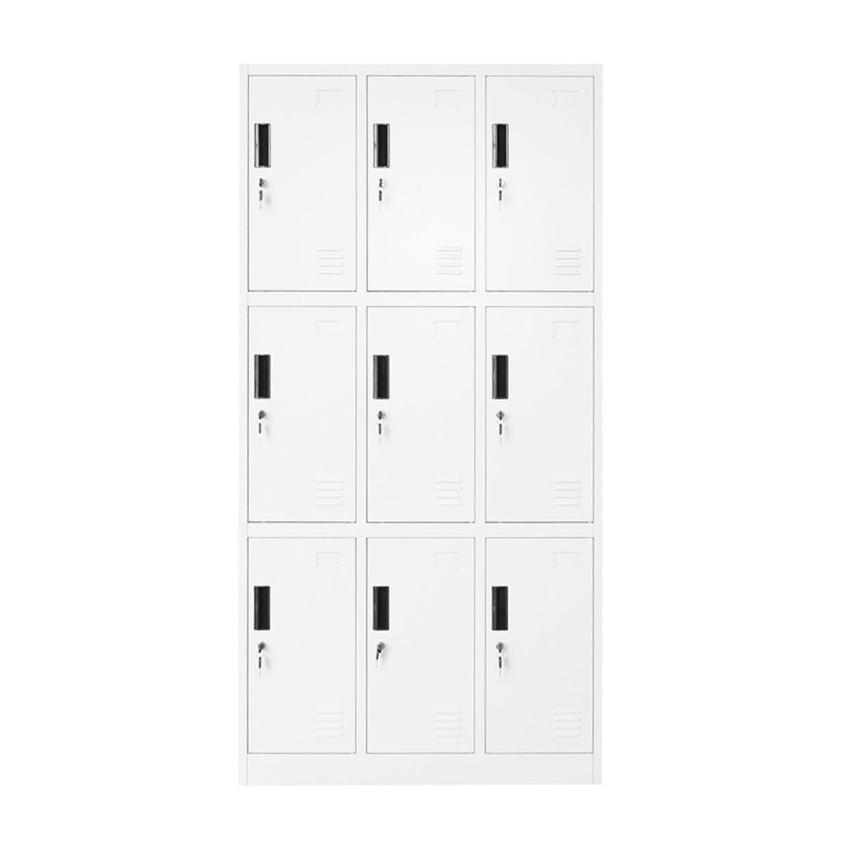 Dulap metalic tip vestiar cu 9 uși securizate 1800×900×450 mm gri Breckner Germany BK92945