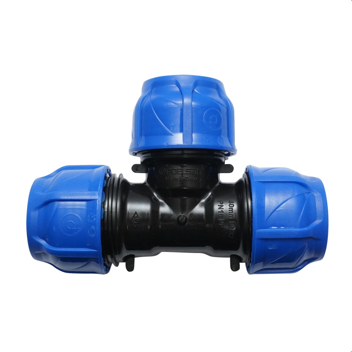 Teu Egal Compresiune D40x40x40mm Pn16, Pentru Sisteme De Irigatii