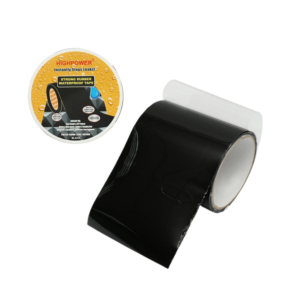 Bandă cauciucată hidroizolantă autoadezivă neagră de 100 mm × 1,5 m HighPower AAA144