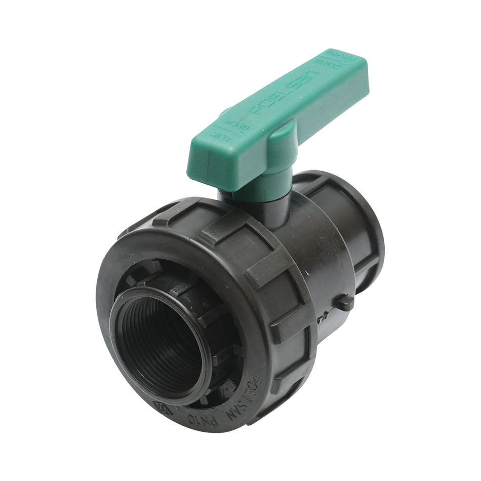 Robinet cu bilă cu filet interior 1/4 × 1 1/4 din PP-H PN10 DISLU91