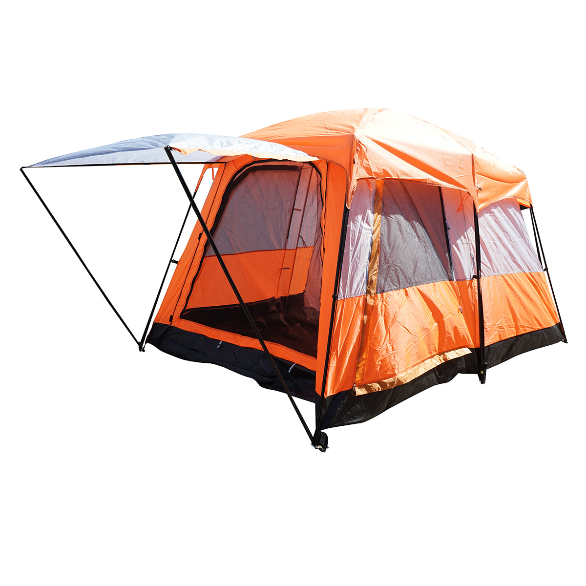 Cort camping impermeabil pentru 2-4 persoane cu terasă frontală BK76204