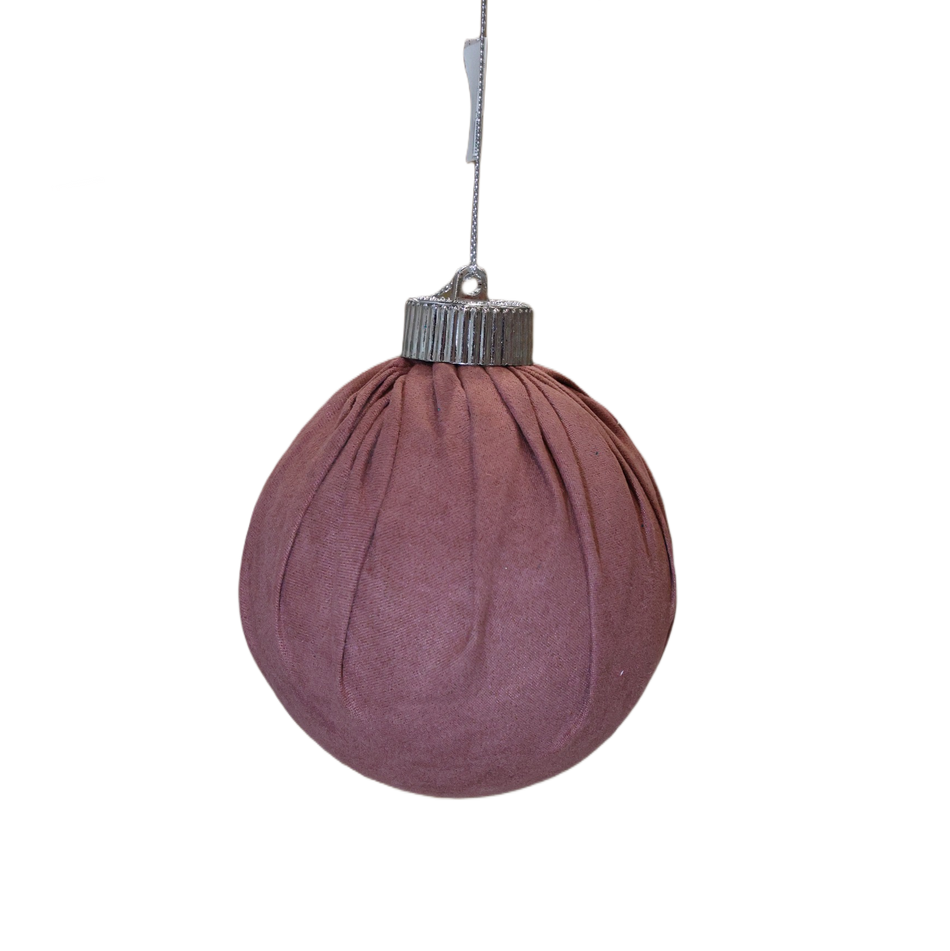 Xmas Glob 10 Cm Roz Catifea A1-51583pk10