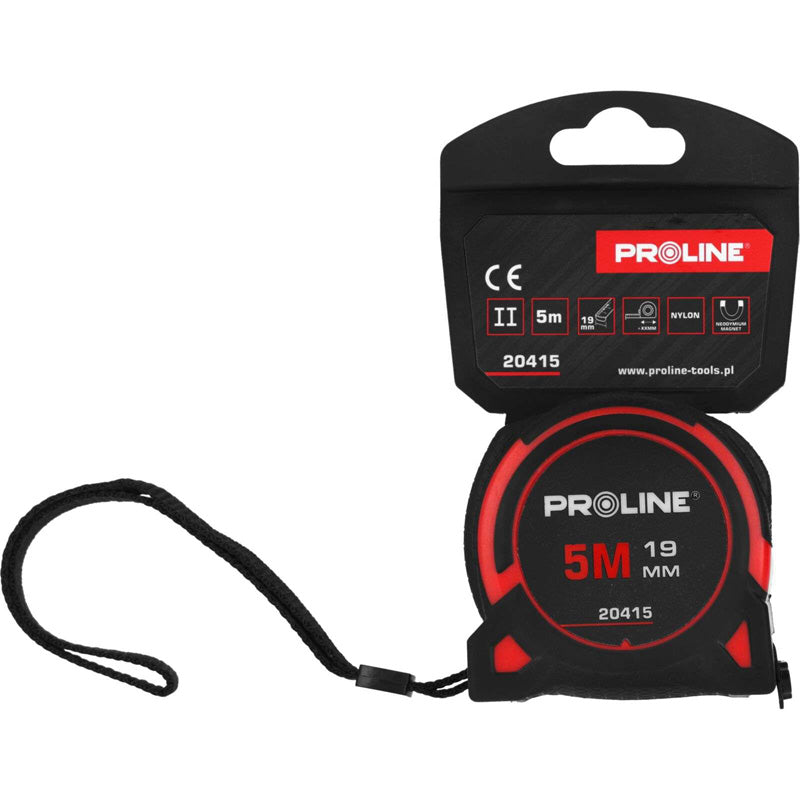 Ruletă magnetică PROLINE cu bandă față-verso, certificat CE, nylon