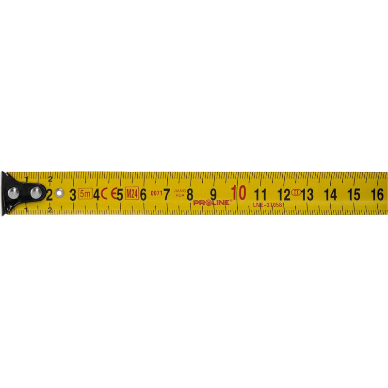 Ruletă cu selector viteză bandă 5 m, certificat CE, acoperire nylon, PROLINE 20445