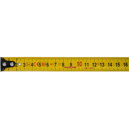 Ruletă cu selector viteză bandă 5 m, certificat CE, acoperire nylon, PROLINE 20445