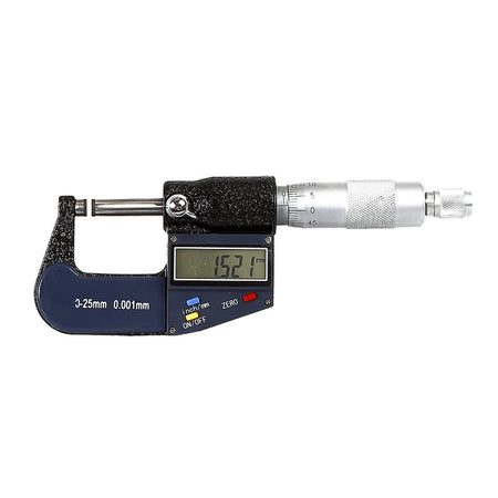 Micrometru digital 25 mm cu precizie 0,001 mm și nicovale din carbură PROLINE 20519