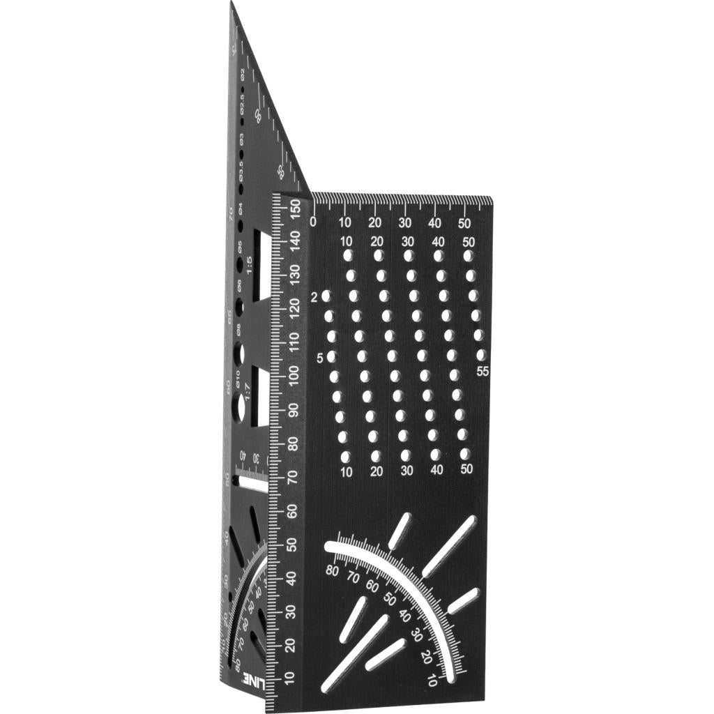 Echer multifuncțional tip 3D pentru tâmplărie, măsurare unghiuri, ABS sau aluminiu, PROLINE