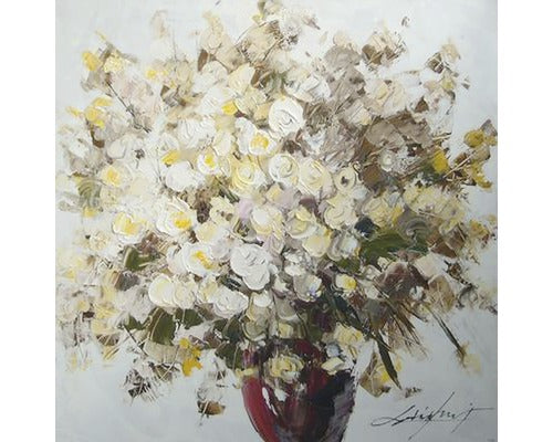 Tablou Geranium Alb 60x60cm